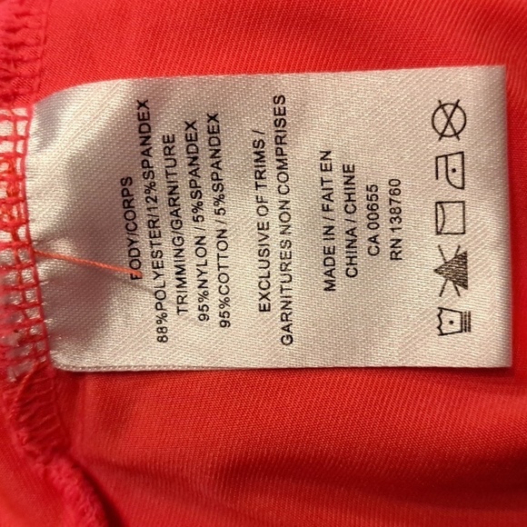 Hyba women's size large orange racerback tank with built bra - Picture 5 of 5